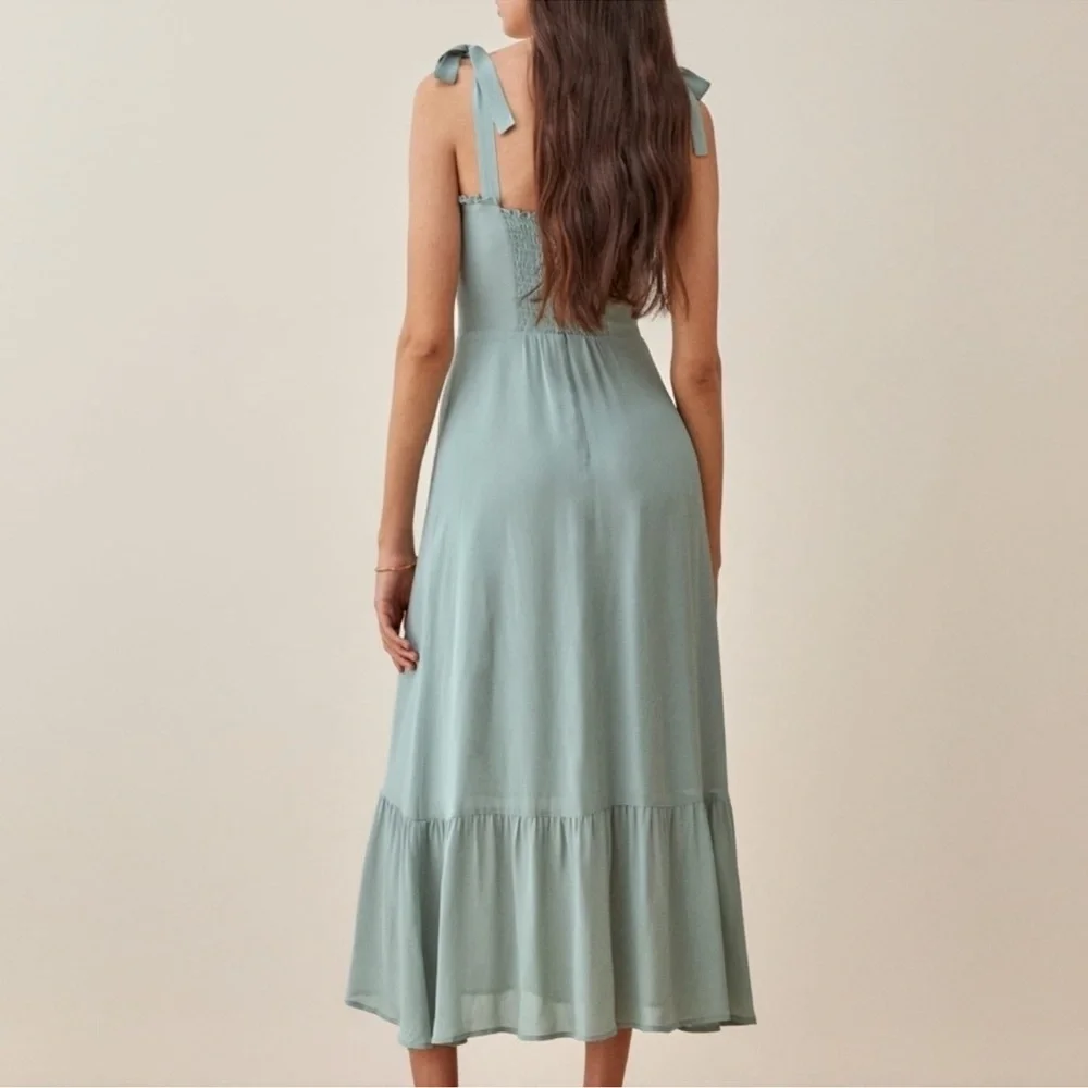 NWT Reformation Nikita Dress Celadon Midi - Picture 2 of 8